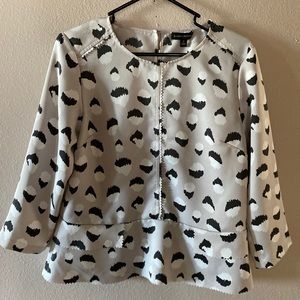 Banana republic peplum top.